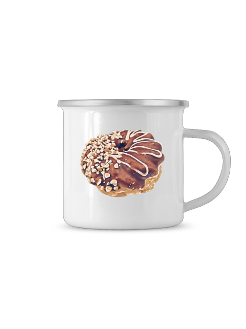 Donut Emaille Tasse